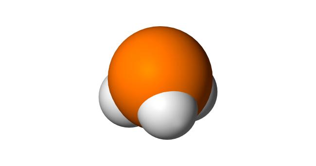 Représentation 3D de la molécule de Phosphine