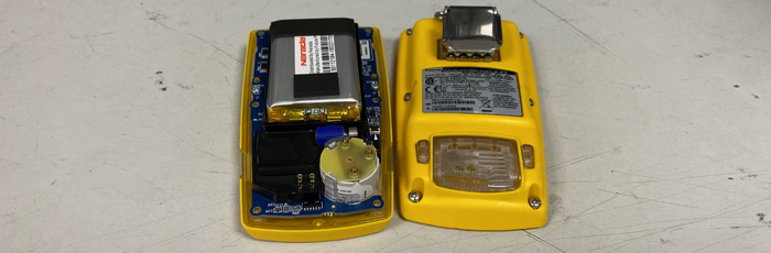 Lithium battery in a Honeywell portable gas detector